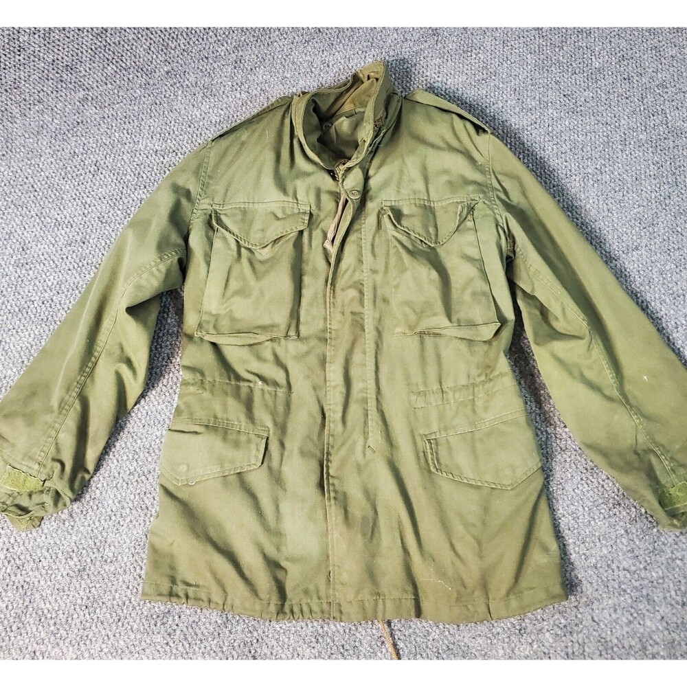 Vintage 1970s Military Field Coat Men’s Small Long Cold Weather Utility Jacket